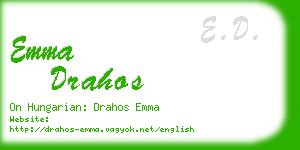 emma drahos business card